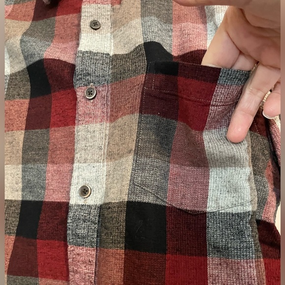 Men's Plaid Shirt - Red, Black, and Brown - Picture 4 of 9